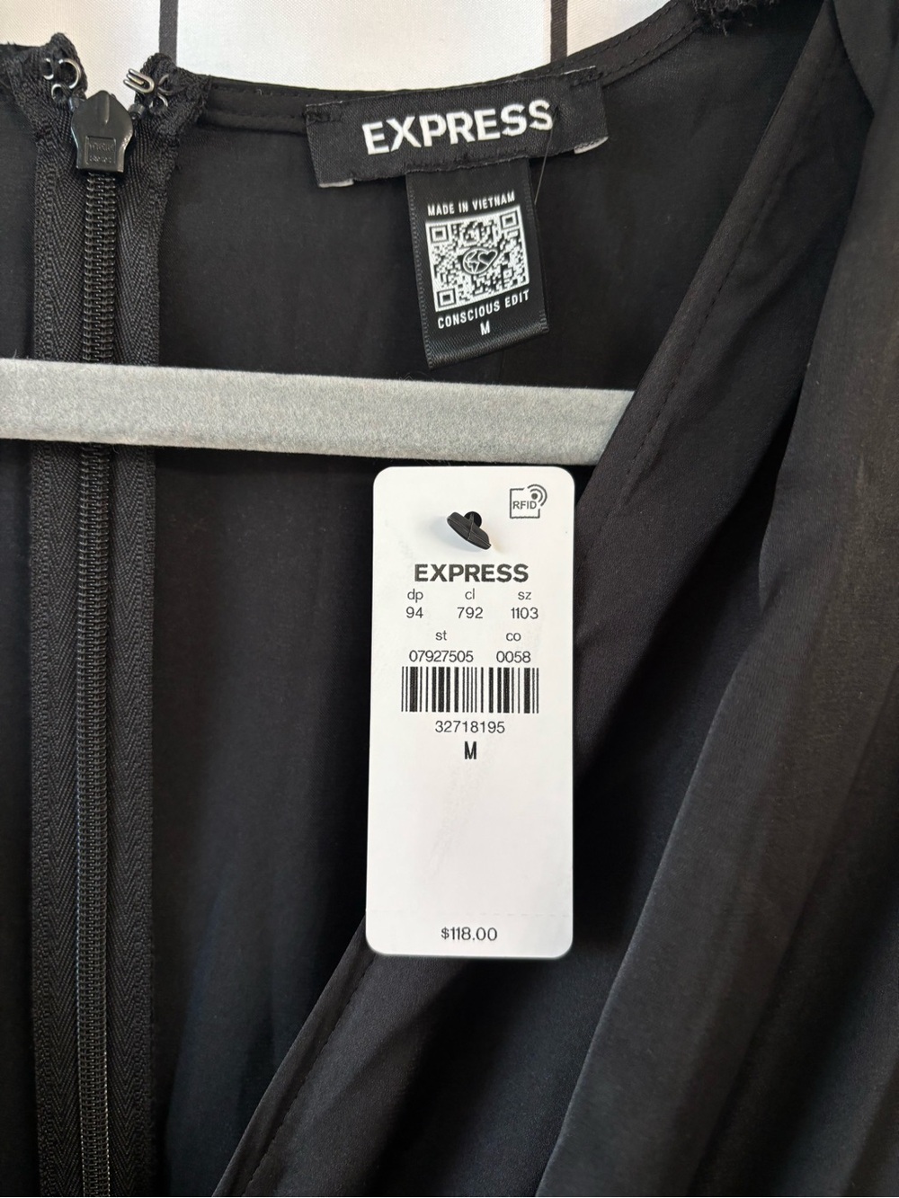 Express Black Faux Leather Jumper